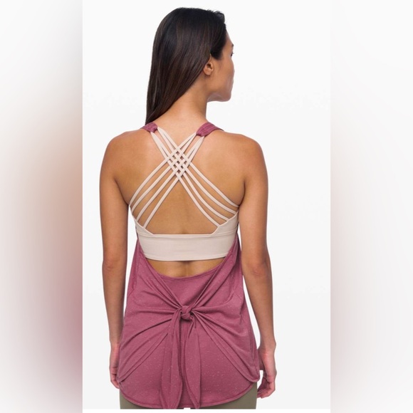 Llululemon  Tied in Energy 2-in-1 Tank
activewear criss cross tank top Sz 8 - Picture 3 of 12